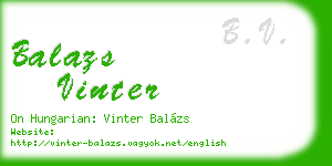 balazs vinter business card