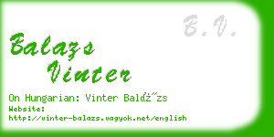 balazs vinter business card